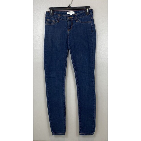 Cello Jeans Size 3 Womens Skinny Leg Stretch Mid Rise Medium Wash Blue Denim - Picture 1 of 6